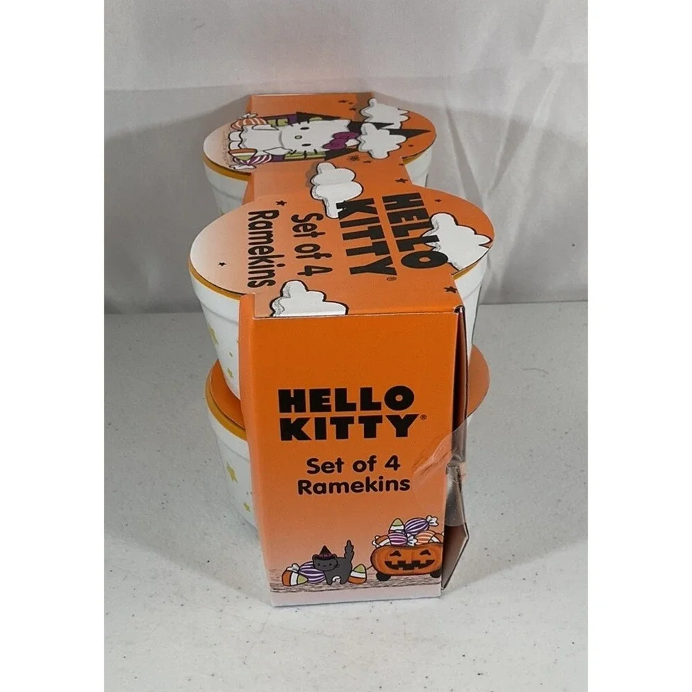 Sanrio Hello Kitty Halloween Set Of 4 Baking Ramekins Dishes